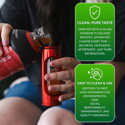 ZenPuff™ Luxury Glass & Aluminum Water Bottle